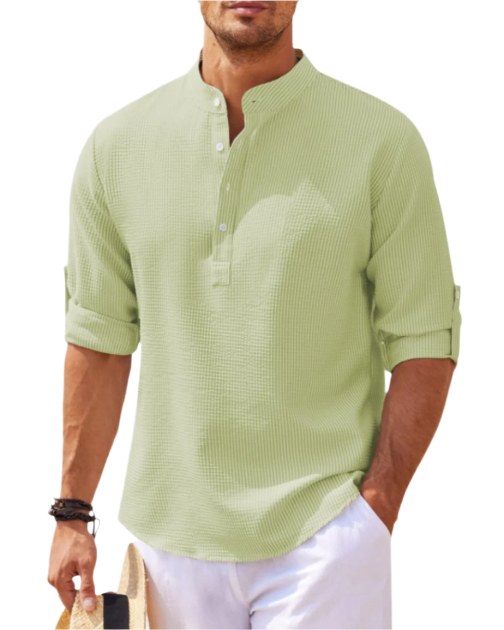 Long-Sleeved Polo Top