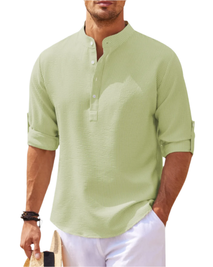 Long-Sleeved Polo Top
