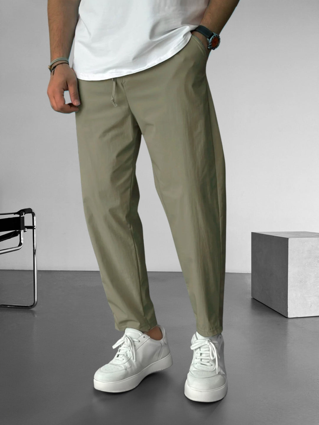 Meridian Tapered Drawstring Trousers