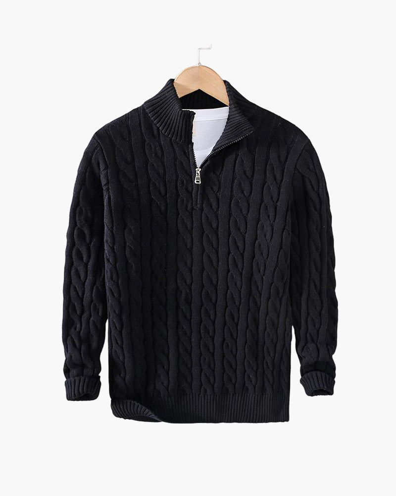 Alexander Zipped Cable Sweater