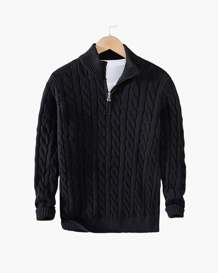 Alexander Zipped Cable Sweater