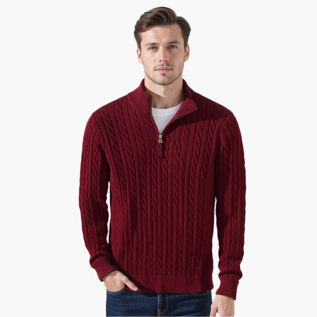 Alexander Zipped Cable Sweater