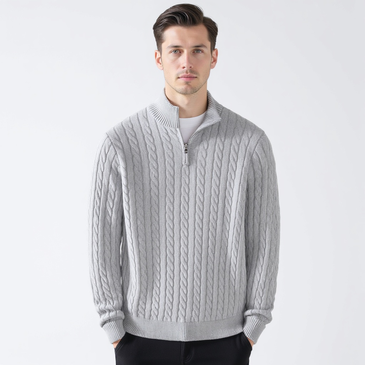 Alexander Zipped Cable Sweater