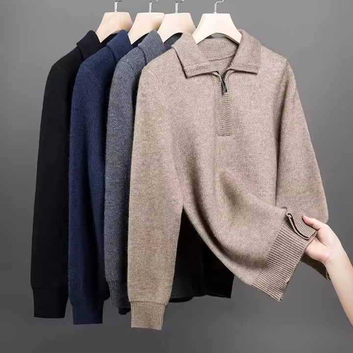 Gstaad Quarter-Zip Cashmere Sweater