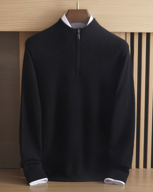 100% Cashmere Quarter-Zip
