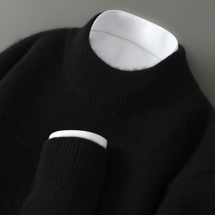 Cashmere Sweater — Mock-Neck & Crew