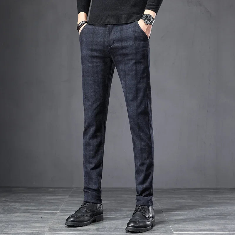 Relaxed Fit Checkered Trousers
