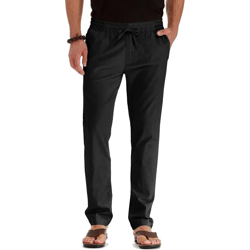 Lightweight Cotton-Linen Trousers