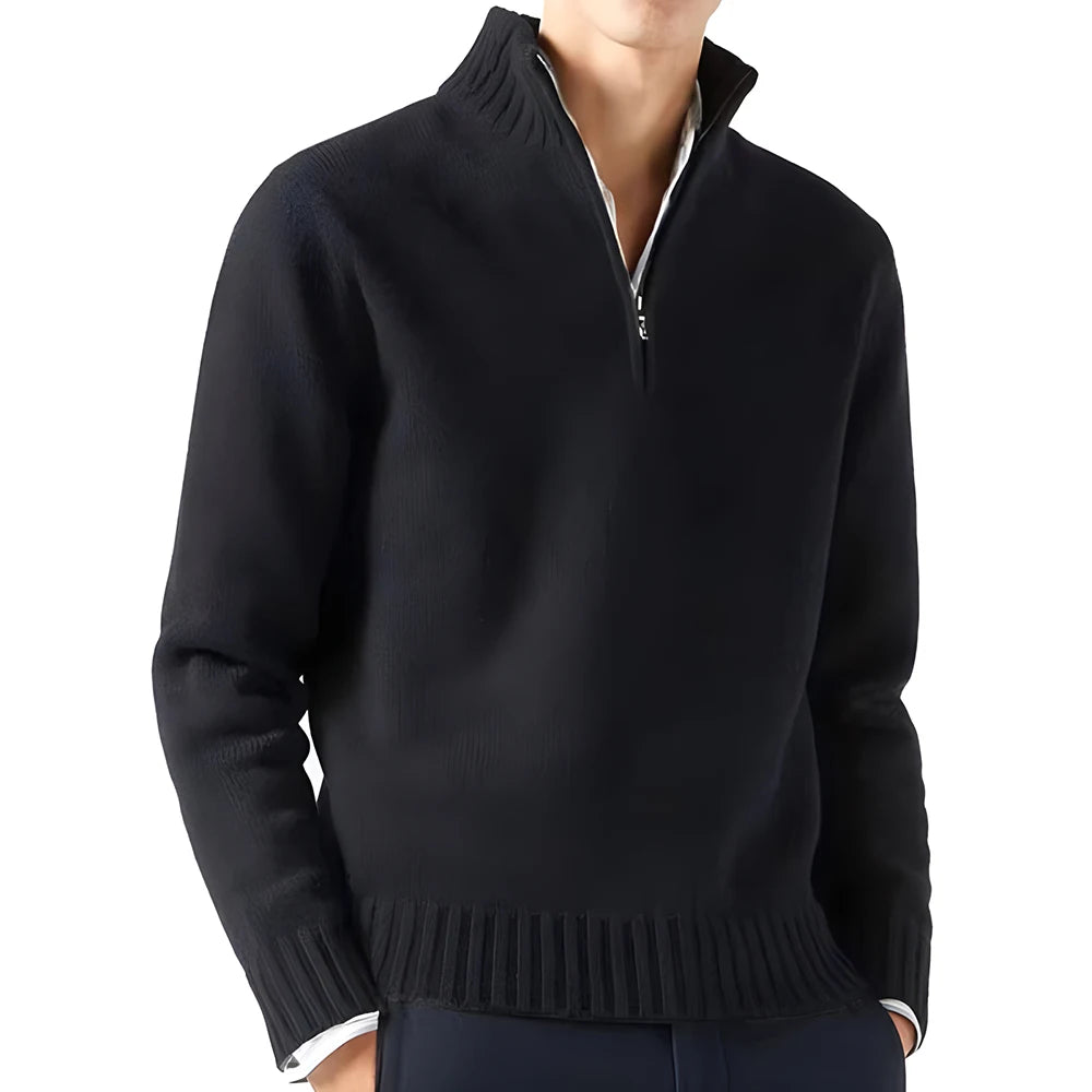 Stephan Luxury Turtleneck Knit Zipper