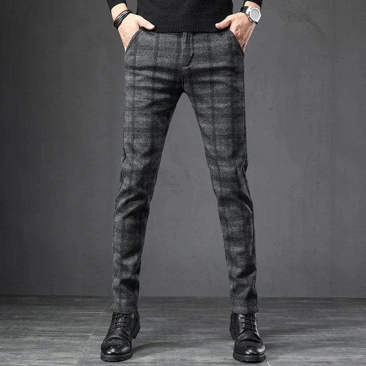 Relaxed Fit Checkered Trousers
