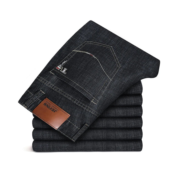 Relaxed Fit Straight-Leg Denim Jeans