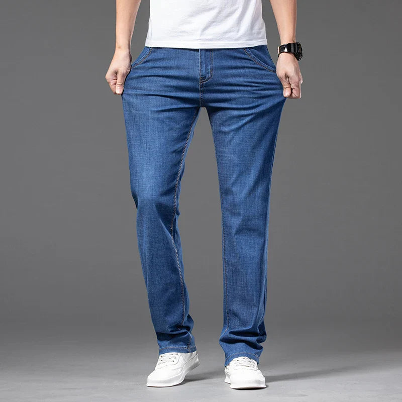 Relaxed Fit Straight-Leg Denim Jeans