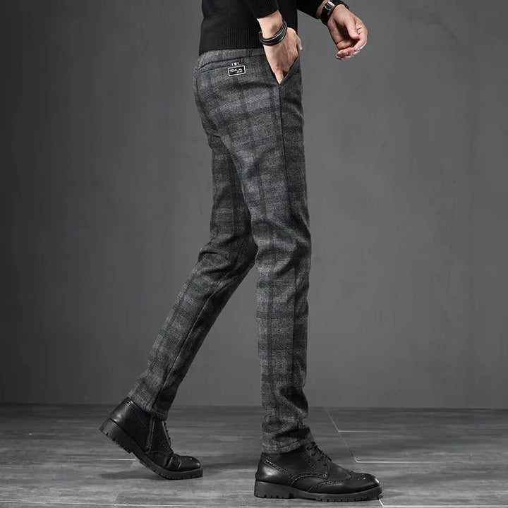 Relaxed Fit Checkered Trousers