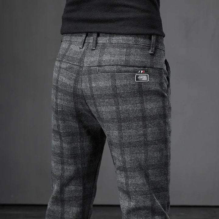Relaxed Fit Checkered Trousers