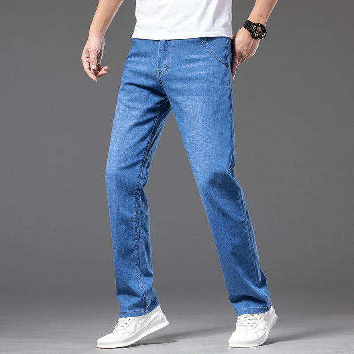 Relaxed Fit Straight-Leg Denim Jeans
