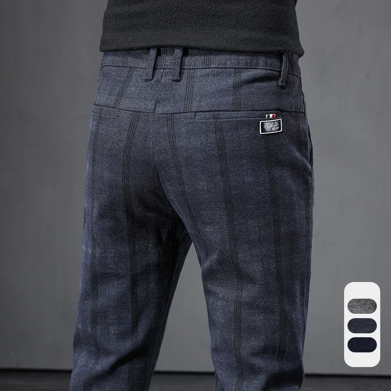 Relaxed Fit Checkered Trousers