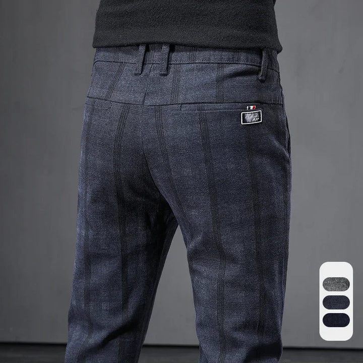 Relaxed Fit Checkered Trousers