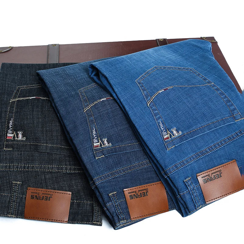 Relaxed Fit Straight-Leg Denim Jeans