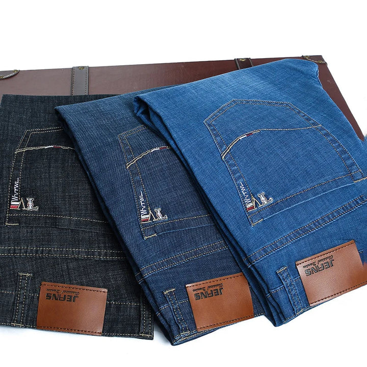 Relaxed Fit Straight-Leg Denim Jeans