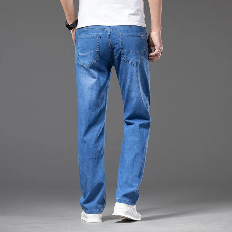 Relaxed Fit Straight-Leg Denim Jeans
