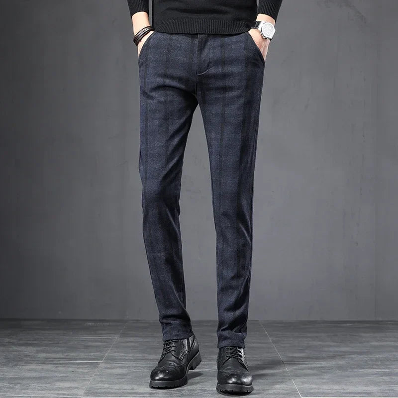 Relaxed Fit Checkered Trousers