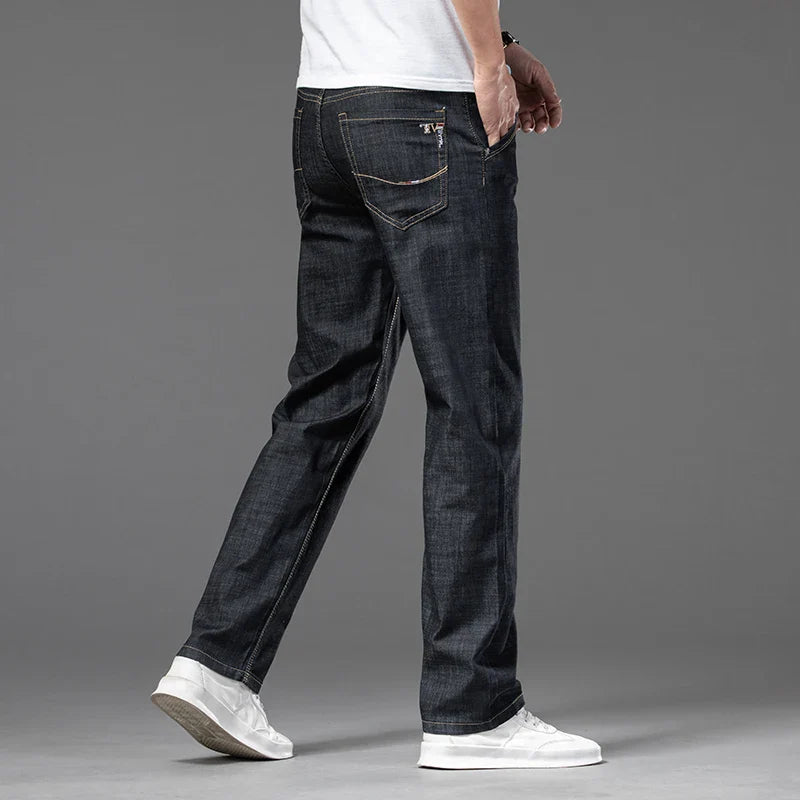Relaxed Fit Straight-Leg Denim Jeans
