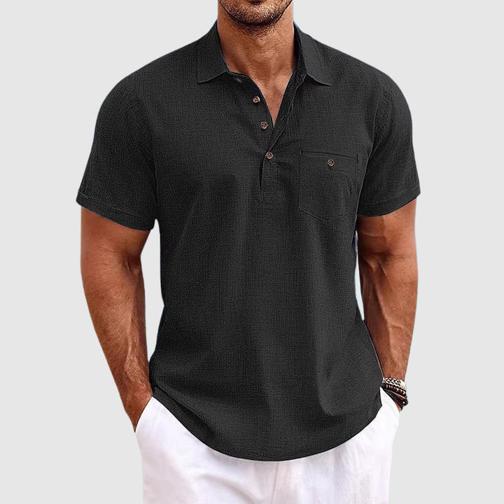Classic Linen Polo Tee