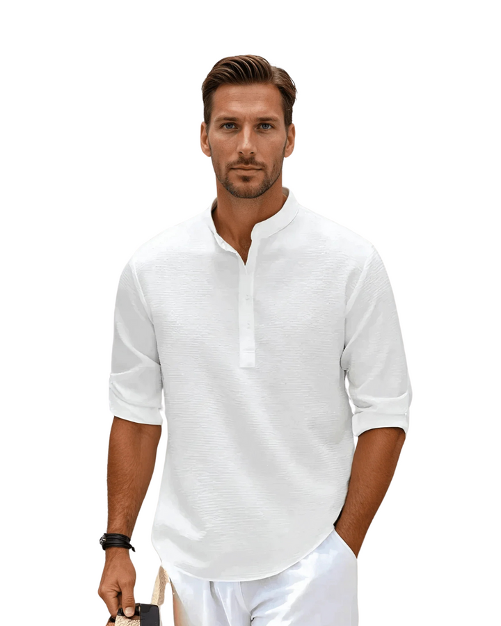 Long-Sleeved Polo Top