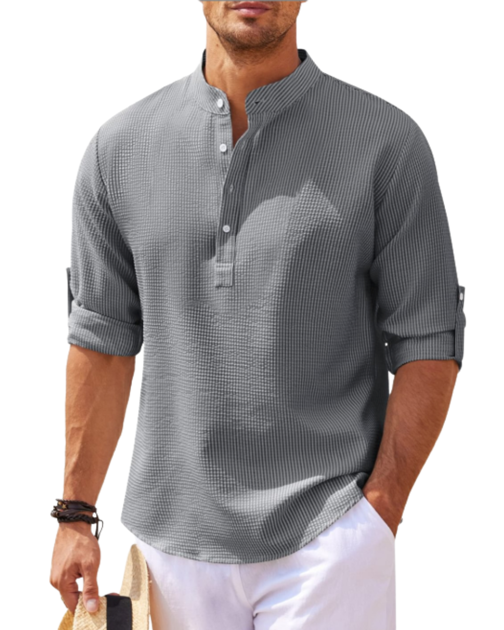 Long-Sleeved Polo Top