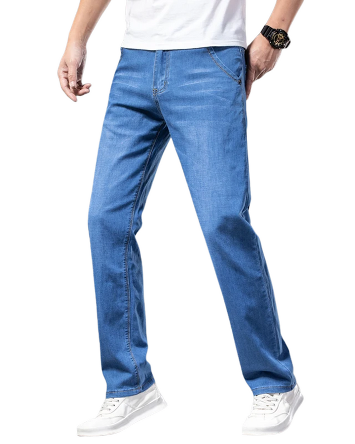 Relaxed Fit Straight-Leg Denim Jeans