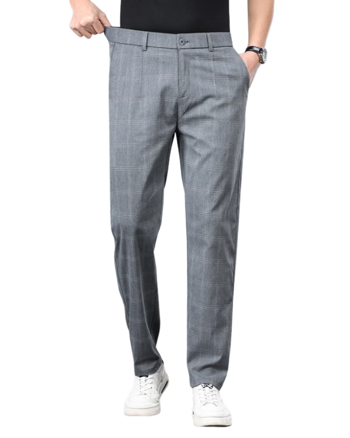 Stretchy Checked Trousers