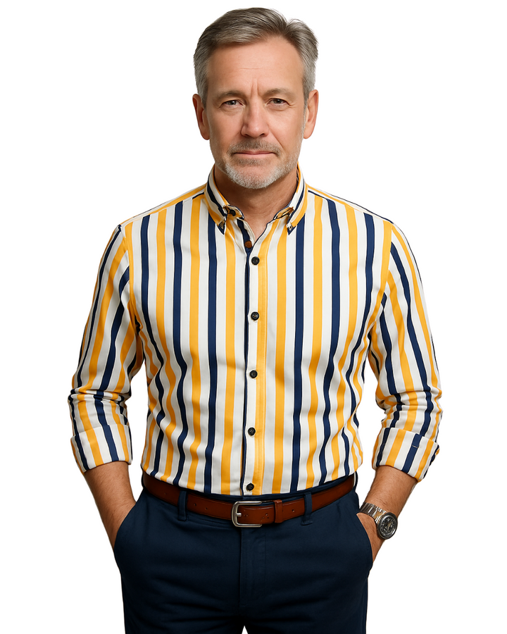 Meridian - Men's Casual Striped Shirt