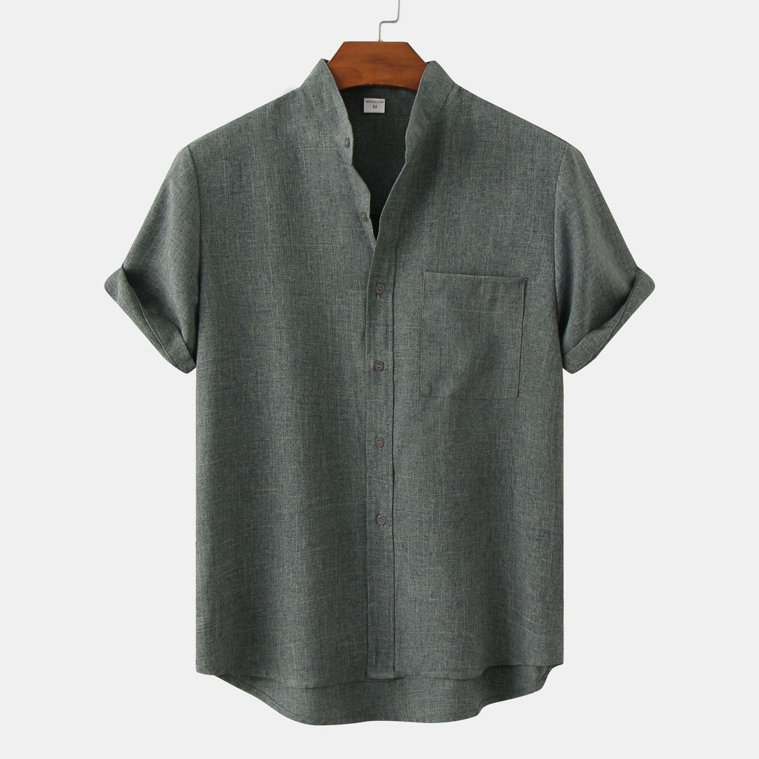 Merano Linen Mandarin Shirt