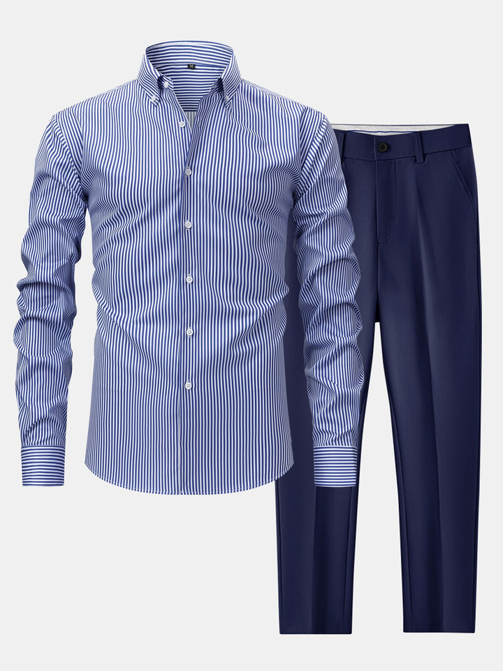 Stripe 2-Piece Set (Blue)