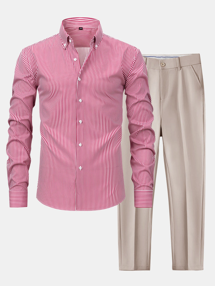 Stripe 2-Piece Set (Red)