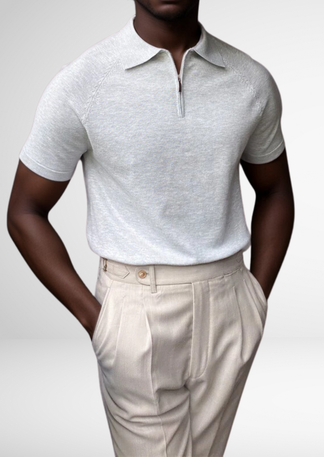 Santoni Half-Zip Polo Shirt